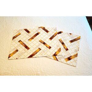 Standard Pillowcases, Orange & Browns Geometric Pattern, Cannon Monticello